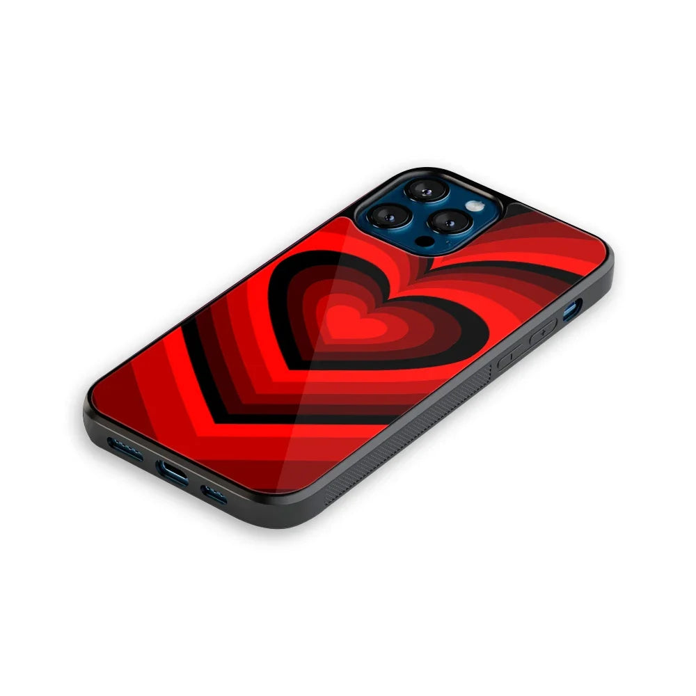 Y2k Red Hearts Wine Edition Phone Cover | Glass Case