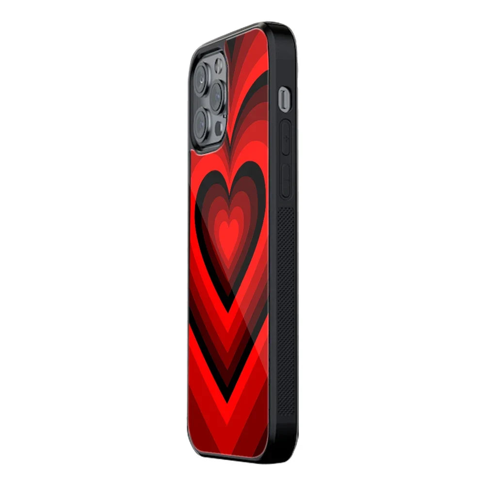 Y2k Red Hearts Wine Edition Phone Cover | Glass Case